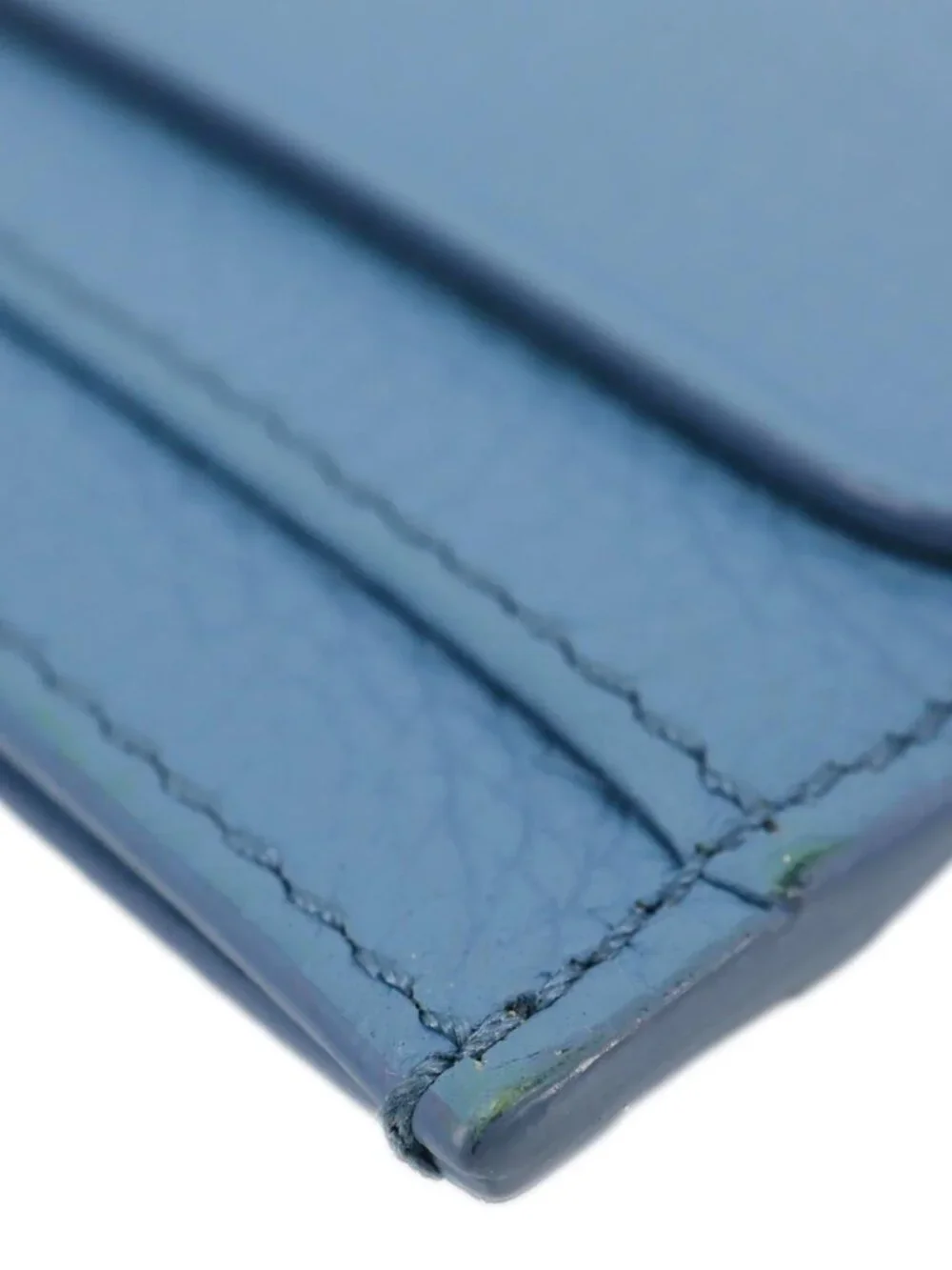 Christian Dior Leather Card Holder Blue